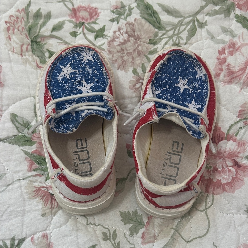 Hey Dude Kids Moccasins - Starry Blue and Red